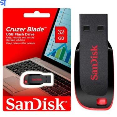 Imagem de Pen Driver 32 Gb Sandisk Cruzer Blade Usb Flash Drive