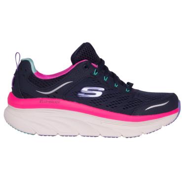 Imagem de Tênis Feminino Skechers D’Lux Walker Infinite Motion Marinho/rosa - 37
