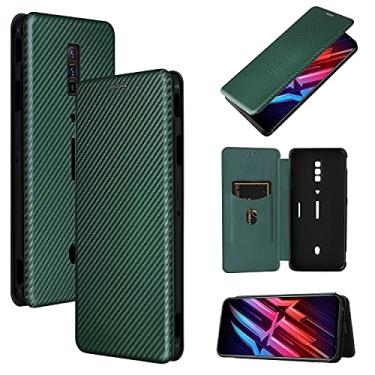 Imagem de For ZTE nubia Red Magic 6/6 Pro Carbon Fiber Texture Horizontal Flip TPU + PC + PU Leather Case with Card Slot
