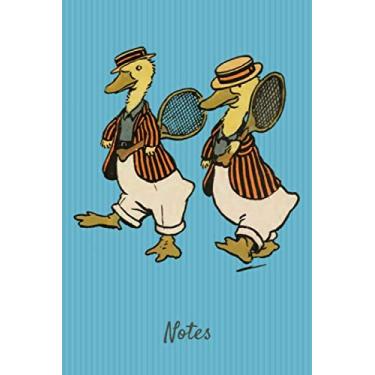 Imagem de Notes: Journal for Tennis Players Notebook Cute Ducks with Rackets Funny Animals Vintage Style Blank Book | 6x9 100 pages