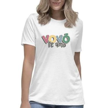 Imagem de Camiseta Feminina Vovó Te Amo Colorido Blusa Camiseta Avó - Mago Das C