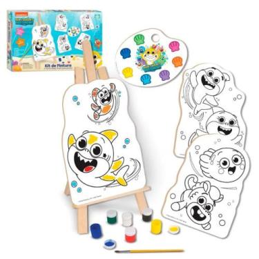 Kit Pintura Infantil Cocomelon C/cavalete 4 Telas 0514- Nig