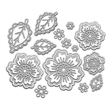 Imagem de Moldes de corte de metal matrizes de flores folhas para álbum de fotos DIY scrapbooking moldes de artesanato decorativos, recortes de molde para fazer cartões scrapbooking matrizes