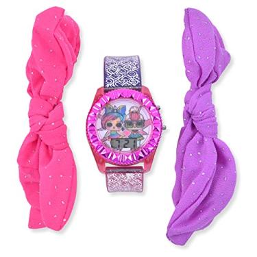 Imagem de Accutime Relógio digital infantil LOL Surprise com pulseira de plástico de quartzo, rosa, 2 (modelo: LOL40156AZ)