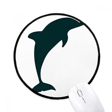 Imagem de DIYthinker Tapete de rato Blue Ocean Docile Friendly Dolphin Desktop Office Tapete redondo para computador