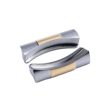 Imagem de FULNES 2 peças 20mm extremidade curva link endlink apenas para Rolex pulseira de relógio para submarino pulseira de couro de borracha conexão sem costura (cor: ouro médio, tamanho: 20mm)