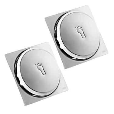 Imagem de Ralos Click Inteligente Kit 2 Pop Up Aço Inox Banheiros Lavabos Casa 10x10