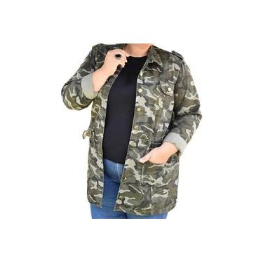 jaqueta camuflada plus size