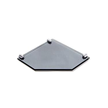 Imagem de Porta Shampoo de Canto Reto em Vidro Refletivo Lapidado - Aquabox - 20cmx20cmx8mm