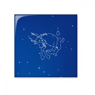 Imagem de Decalque brilhante de azulejo de cerâmica com padrão de constelação de taurus do universo estrela