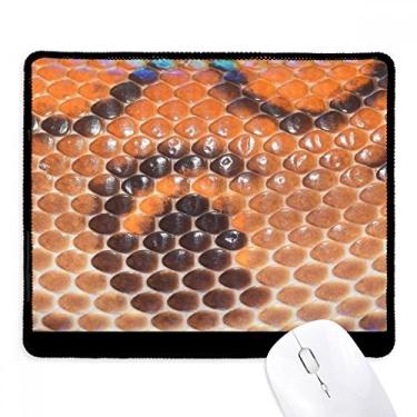 Imagem de Mousepad de couro para lanche com design abstrato e bordas costuradas Tapete de borracha para jogos