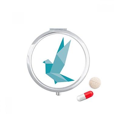 Imagem de Origami Caixa de armazenamento de remédios com estampa de pombo abstrata