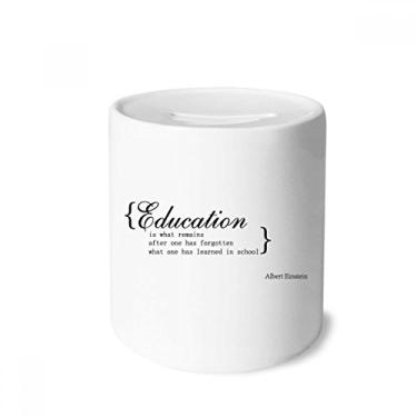 Imagem de DIYthinker Citação inspiradora sobre educação caixa de dinheiro caixa de cerâmica porta-moedas presente de cofrinho
