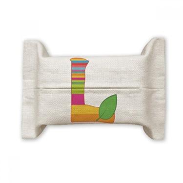 Imagem de L alfabeto laranja frutas bonitas no padrão papel papel papel papel papel lenço saco de linho algodão