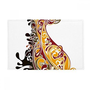 Imagem de DIYthinker Tapete de porta de banheiro com desenho de animal de pavão colorido antiderrapante