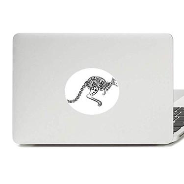 Imagem de Adesivo de vinil com ilustração de esqueleto estilo canguru, sabor australiano, adesivo para notebook