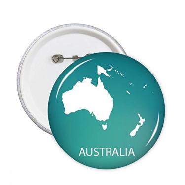 Imagem de Mapa da silhueta do continente da Oceânia Austrália, broches, decoração de roupas, 5 peças, presente