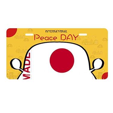 Imagem de DIYthinker Placa de carro Made in Japan Country Love para decoração de carro