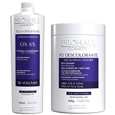 Imagem de Prohall Pó Descolorante 500G + OX 6% 20Vol. 900Ml