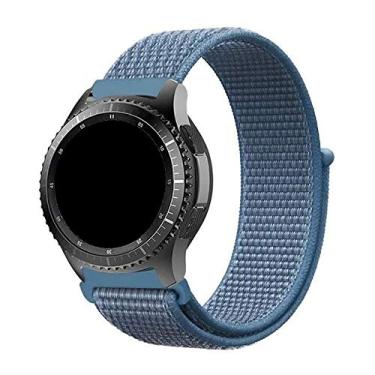 Imagem de Pulseira 22mm Nylon Loop compatível com Galaxy Watch 3 45mm - Galaxy Watch 46mm - Gear S3 Frontier - Amazfit GTR 47mm - Amazfit GTR 2 - Marca LTIMPORTS (Azul)