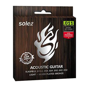 Imagem de Encordoamento Violão Aço Solez SLASPB11 011 Silver Plated Bronze DLP