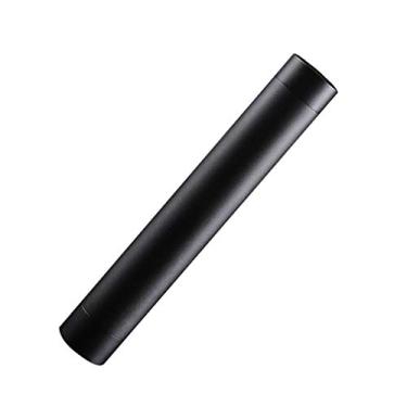 Imagem de Tubo de cigarro de metal portátil preto único cachimbo de charuto caixa umidificador acessórios para armazenamento de charutos - ótimo presente para homens