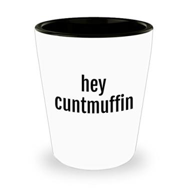 Imagem de Copo de shot Hey Cuntmuffin – de Natal