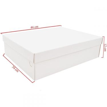 Imagem de Caixa Com Tampa Em Papelão De 50 Unidades Embalagens 44cm x 34cm x 12cm
