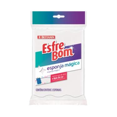 Imagem de EsfreBom - Esponja Mágica, com 2 Unidades, Cor Azul/Branca, Bettanin
