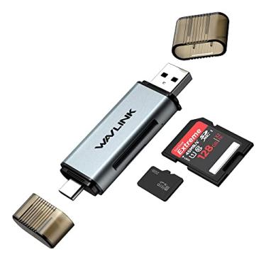 Imagem de WAVLINK Leitor de cartão SD USB-C e USB 3.0, leitor de cartão de memória para TF SD Micro SD SDXC SDHC MMC RS-MMC Micro SDXC Micro SDHC UHS-I para PC/Laptop/Smartphone/Tablet