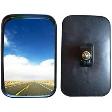 Imagem de Espelhos Retrovisores Universais De 2 Peças - Conjunto De Espelhos Retrovisores De 255 X 163 Mm Para Caminhões, Caravanas, Tratores, Escavadeiras, Máquinas De Construção, Agrícolas,Preto,Construct
