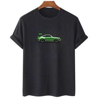 Imagem de Camiseta feminina algodao Porsche 911 Carrera Verde Carro