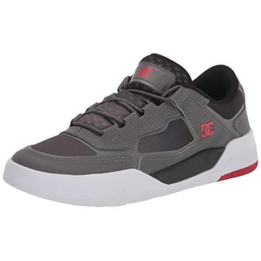 Imagem de DC Tênis de skate masculino métrico, Cinza/Preto/Vermelho, 9.5