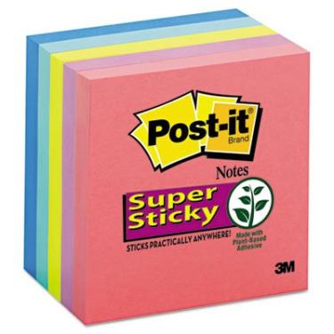 Imagem de Post-it Notes Super Sticky Super Sticky Notes, 3 x 3, Cores do Rio de Janeiro, 5 90 Pastilhas de Len ol/Pacote