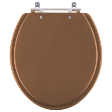Imagem de Assento Sanitário Poliester Fiore Ocre (Marrom) para vaso Incepa