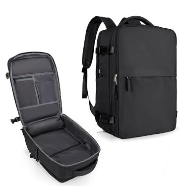 Imagem de Mochila coowoz de viagem esportiva unissex, bagagem de cabine, aprovada por companhias aéreas, para notebook, B - preto, Large