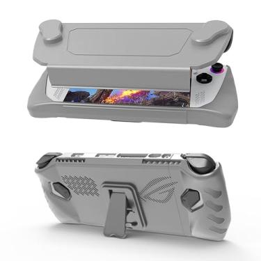 Imagem de NUHFUFA Protective Cover with Detachable Front Shell Compatible with Rog Ally 7-inch Handheld 2023, Full Coverage with Bracket Anti-drop Dustproof Ergonomic Grip Case(Grey)