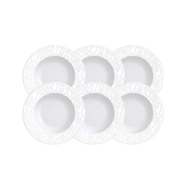 Imagem de Conjunto com 6 Pratos de Sobremesa Tramontina Marie em Porcelana 21 cm - Branco