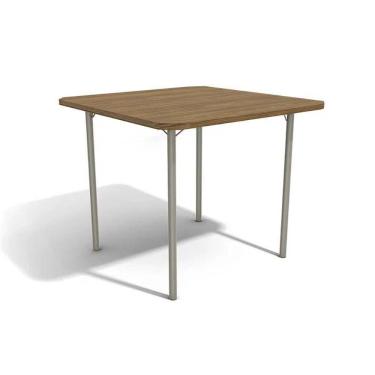 Imagem de Mesa De Cozinha Sena C/ Tampo 90cm Niquel/nogueira - Kappesberg