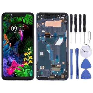Imagem de YUNCHAO Acessórios telefônicos Tela LCD para LG G8S Thinq LMG810, LM-G810, LMG810AW com o Digitalizer Full Complet With Frame (Black) Substituição do telefone celular