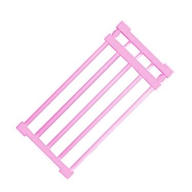 Imagem de Gadpiparty estante escritorio prateleira escritorio Prateleira de aço inoxidável estante parede prateleira de guarda-roupa estante retrátil Armazenar partição estante de armazenamento rosa