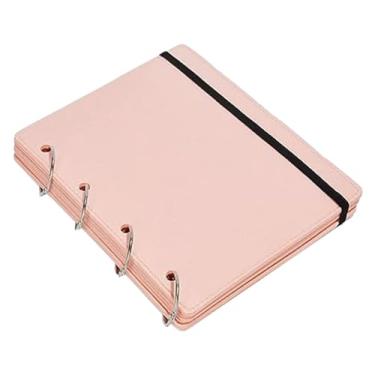 Imagem de Fancyes Broche de armazenamento expositor pino fichário com 4 páginas durável criativo negociação pino livro broche pino organizador para lojas, ROSA