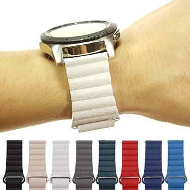 Imagem de Pulseira 22mm Couro Loop compatível com Galaxy Watch 3 45mm - Galaxy Watch 46mm - Gear S3 Frontier - Amazfit GTR 47mm - Marca LTIMPORTS (Branco)