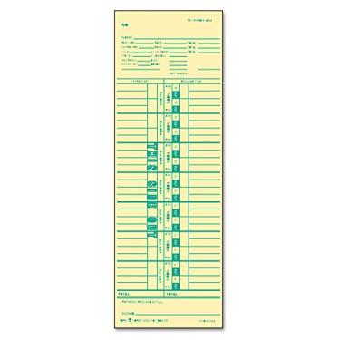 Imagem de TOPS Cartões de tempo, semanal, 1 lado, dias numerados, 8,8 cm x 26,7 cm, Manila, estam...