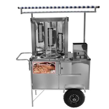 Imagem de Carrinho de Churrasco Grego com Rodas Pneumáticas e Toldo - Cefaz