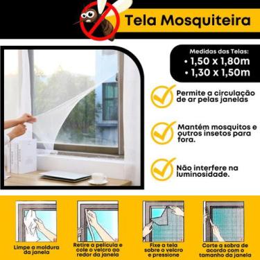 Imagem de Tela Mosqueteira Para Janela Protetora De Mosquito Anti-Inseto Pernilo
