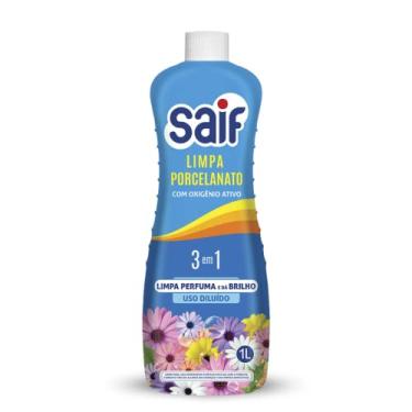 Imagem de Limpa Porcelanato Saif 1L, Saif, Limpador De Piso Porcelanato, Azul, Ação 3 Em 1 Limpa, Perfuma E Dá Brilho, Alto Poder De Limpeza Com Oxigênio Ativo, Saif Facilitando Sua Vida, Maximizando Toda Limp
