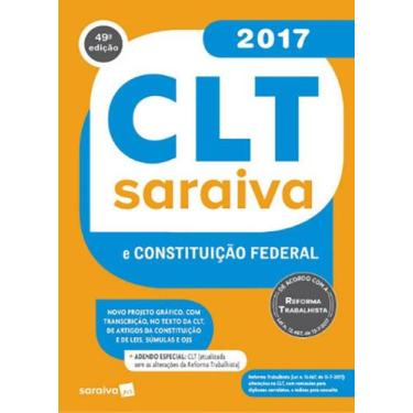 Imagem de Clt Saraiva E Constituição Federal - Acompanha Clt Legislação Saraiva