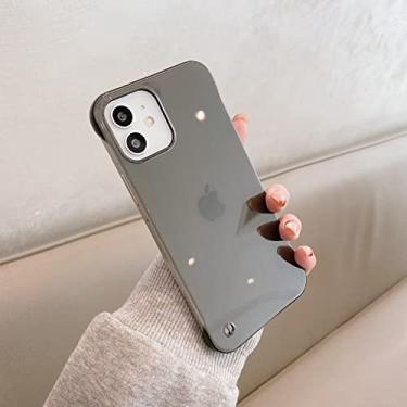Imagem de Capa de telefone transparente fina sem moldura para iPhone 15 14 13 12 Mini 11 Pro XS Max XR X 8 7 Plus SE 2020 Capa traseira de plástico transparente, preto transparente, para iPhone 7