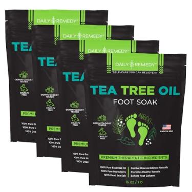Imagem de Tea Tree Oil Foot Soak with Epsom Salt - Made in USA - for Toenails, Athlete's Foot, itchy Feet, Stubborn Smelly Foot Odor, Pedicure, Foot Calluses & Soothes Sore Tired Achy Feet - 64 oz